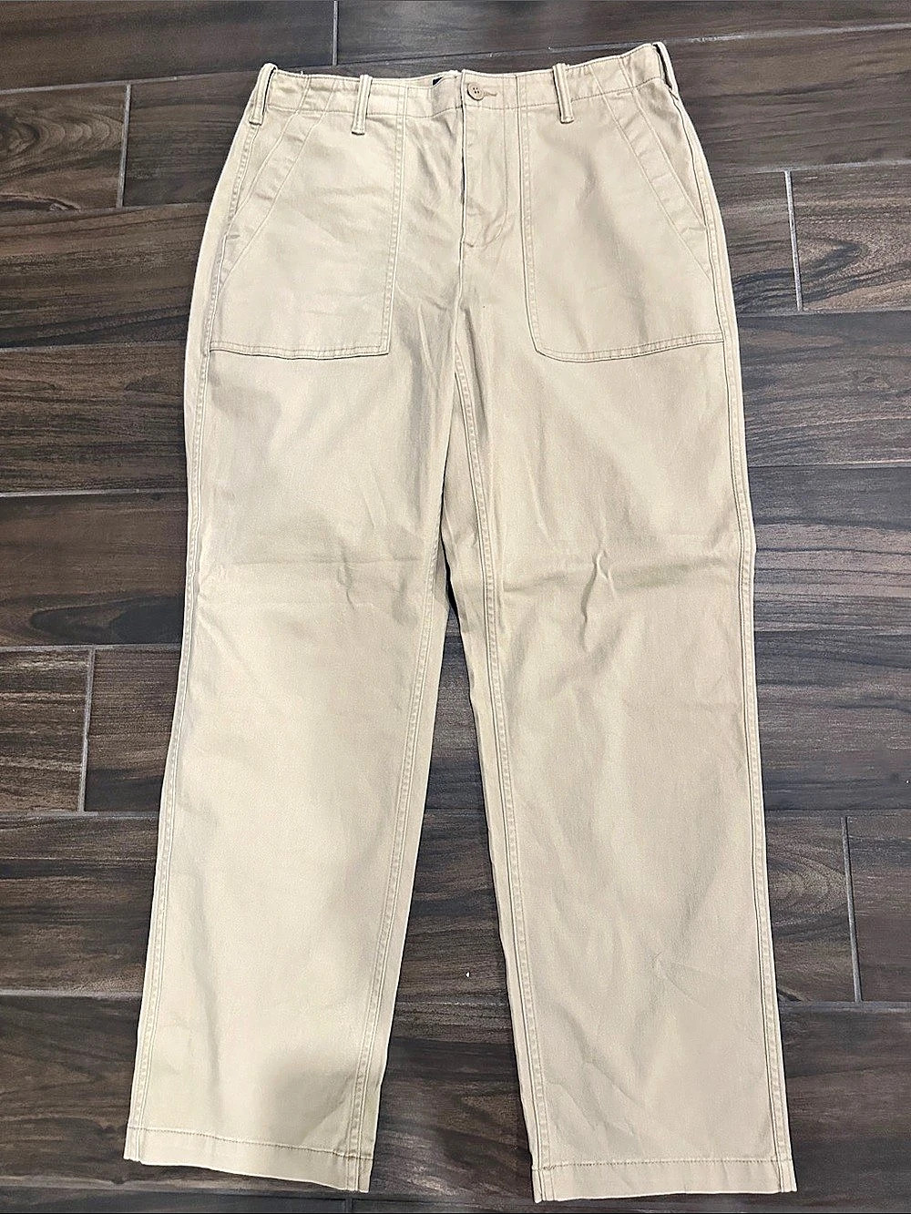 LANDS' END Women's Straight Leg Khaki Pants Size 12